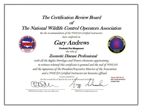 Gary Andrews Zoonotic Disease Professional